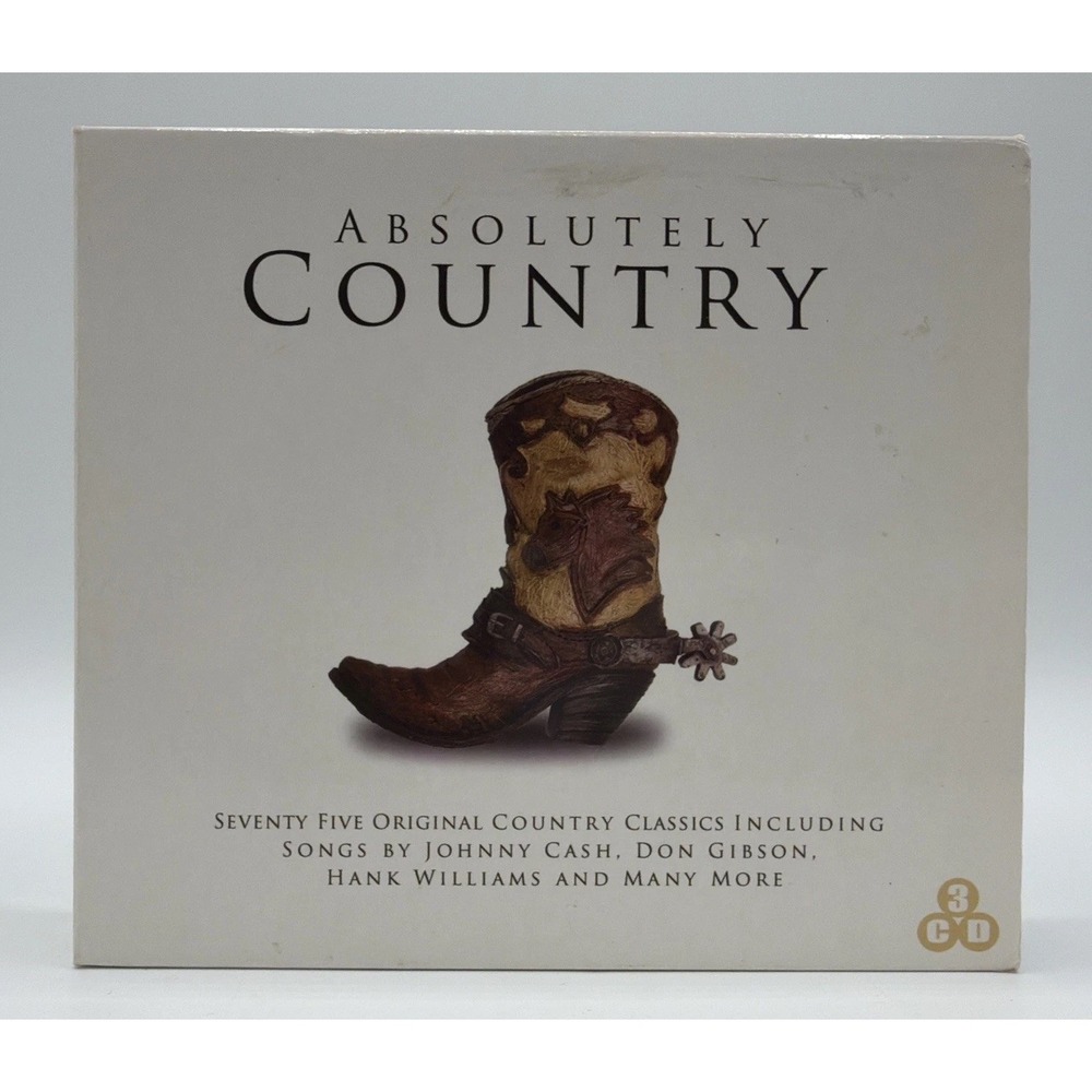 Absolutely Country 3 CD Various Artists CD Box Set. 75 Songs w/Various Artists